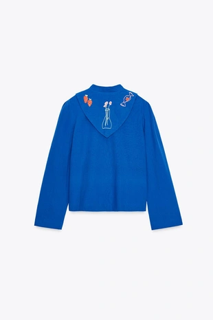 Куртка с вышивкой- Заказать в России