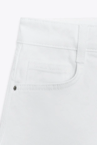 White | 6164/189/250 - Zara Шорты Z1975 MOM FIT со средней посадкой