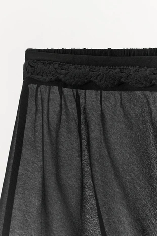 Комбинированные шорты с кружевом кроше- Заказать в России