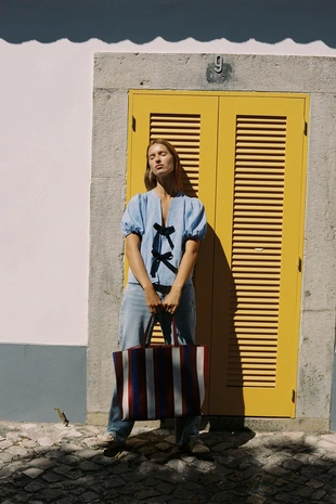 Купить Zara Блуза льняная с завязками