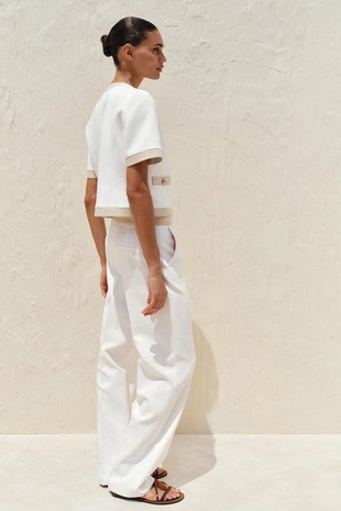 Комбинированный блейзер с короткими рукавами- Заказать в России