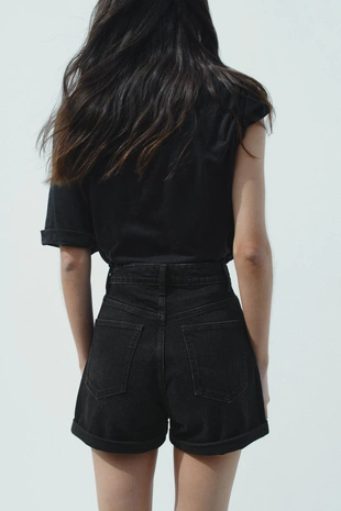 Шорты TRF MOM FIT с высокой посадкой- Заказать в России