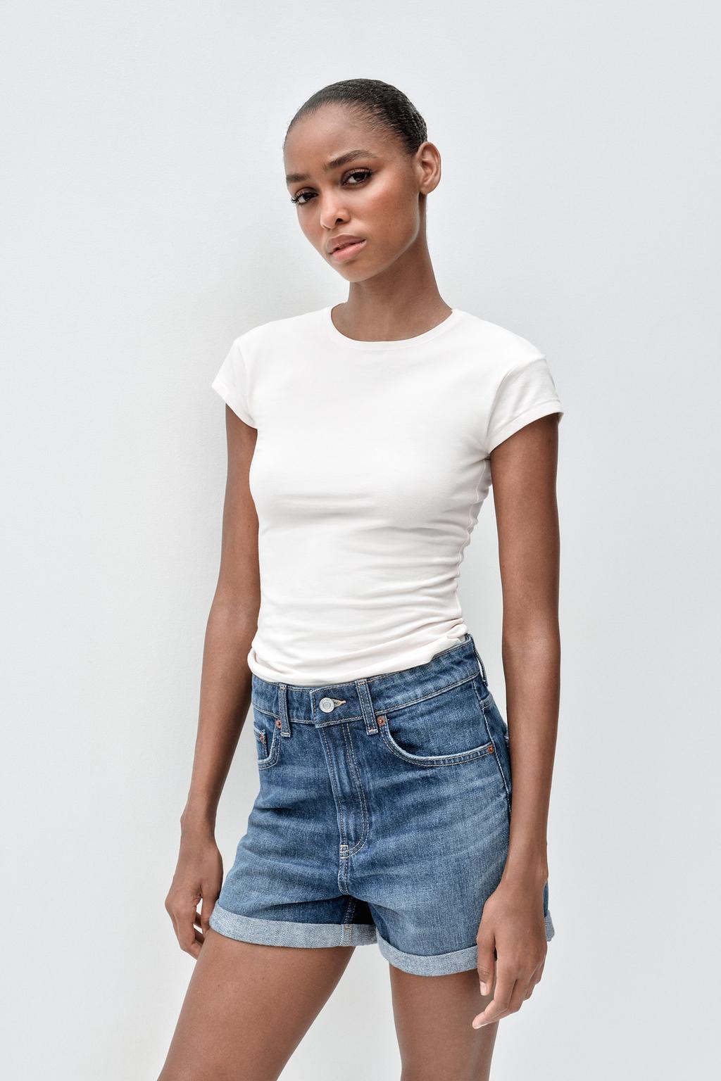 ШОРТЫ TRF MOM FIT С ВЫСОКОЙ ПОСАДКОЙ