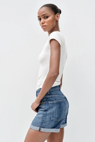 Шорты TRF MOM FIT с высокой посадкой- Заказать в России