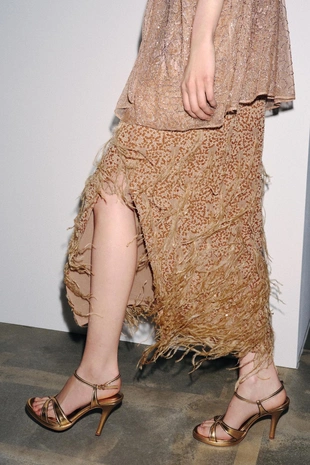 Юбка с пайетками и перьями- Заказать в России