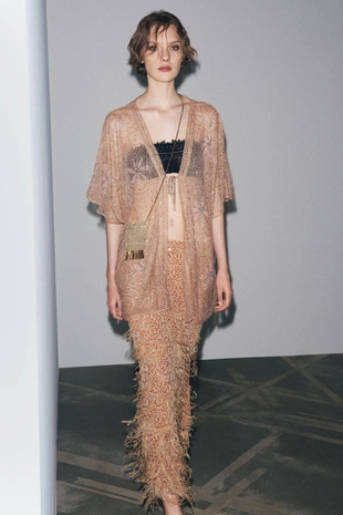 Юбка с пайетками и перьями- Заказать в России