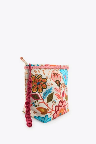 Несессер с вышивкой и цветочным принтом- Заказать в России