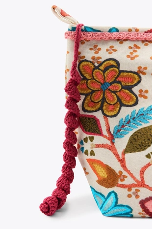 Несессер с вышивкой и цветочным принтом- Заказать в России