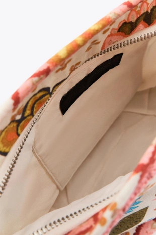 Несессер с вышивкой и цветочным принтом- Заказать в России