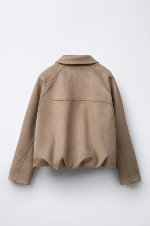 Куртка-шар из искусственной замши- Заказать в России