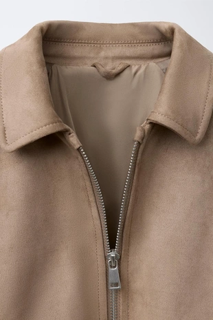 Куртка-шар из искусственной замши- Заказать в России