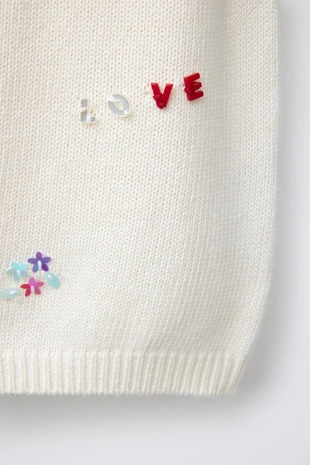 Трикотажный топ с бисером- Заказать в России