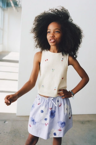 Трикотажный топ с бисером- Заказать в России