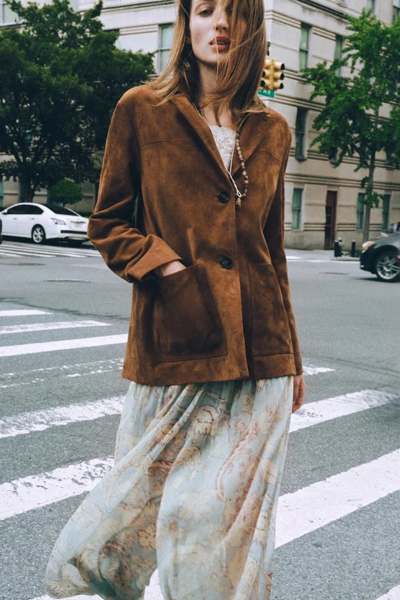 КУРТКА ИЗ ЗАМШИ коллекция Zara «ZW» 