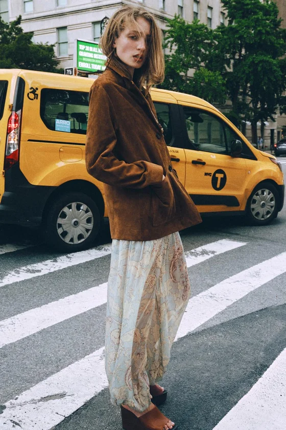 КУРТКА ИЗ ЗАМШИ коллекция Zara «ZW» 