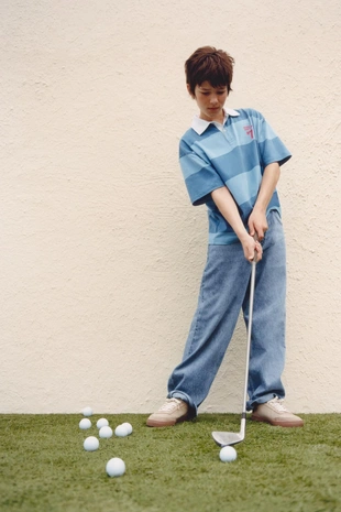 Купить Zara Поло в полоску в стиле преппи