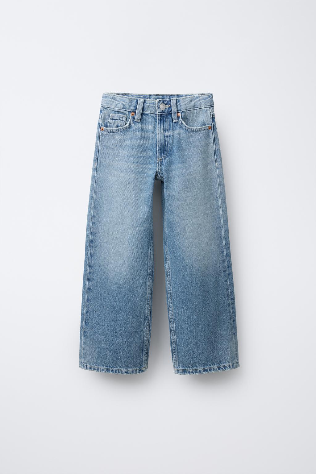 ДЖИНСЫ WIDE LEG С ЭФФЕКТОМ ПОТЕРТОСТИ