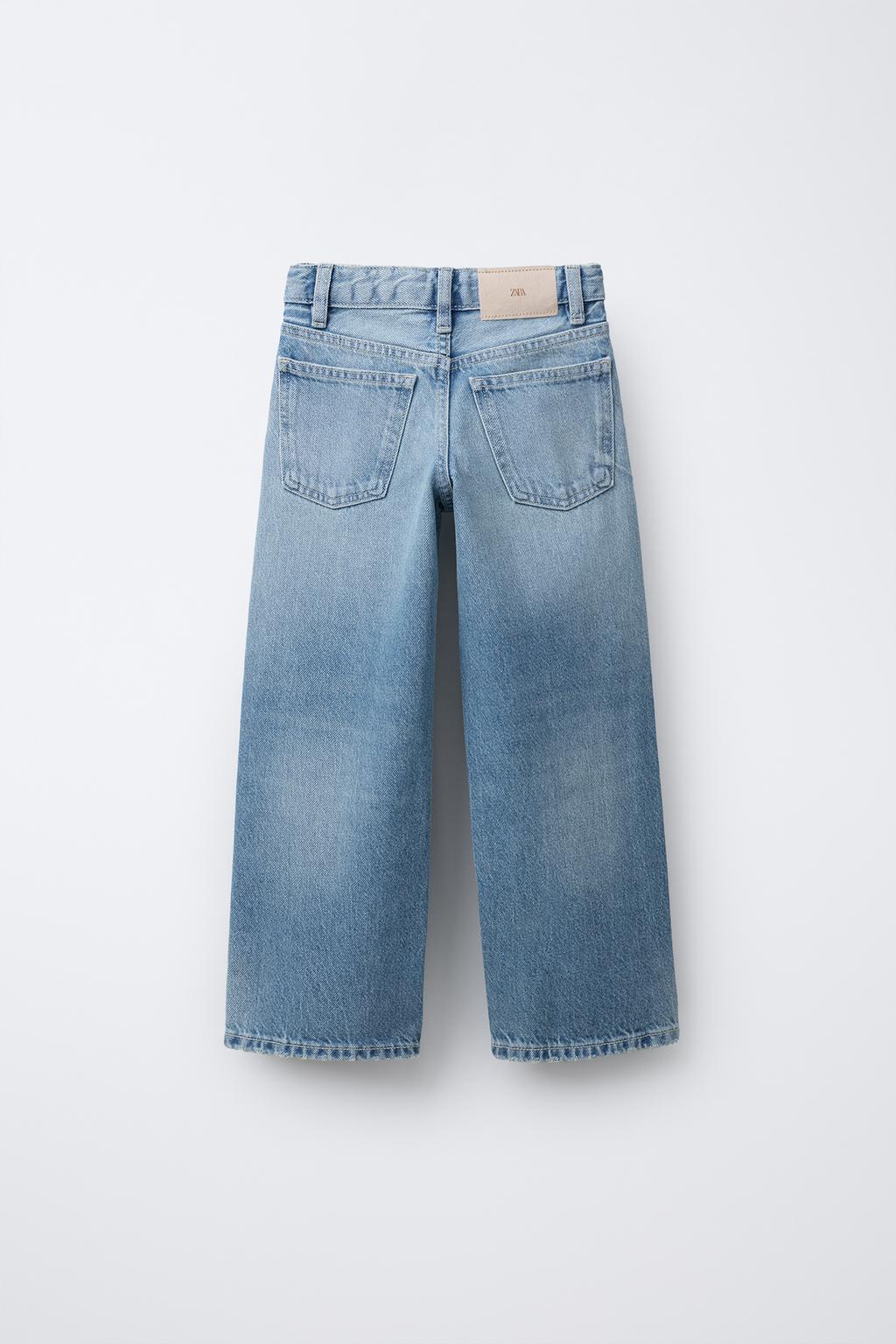 ДЖИНСЫ WIDE LEG С ЭФФЕКТОМ ПОТЕРТОСТИ