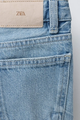 Джинсы WIDE LEG с эффектом потертости- Заказать в России