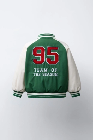 Бомбер в стиле варсити с вышивкой- Заказать в России