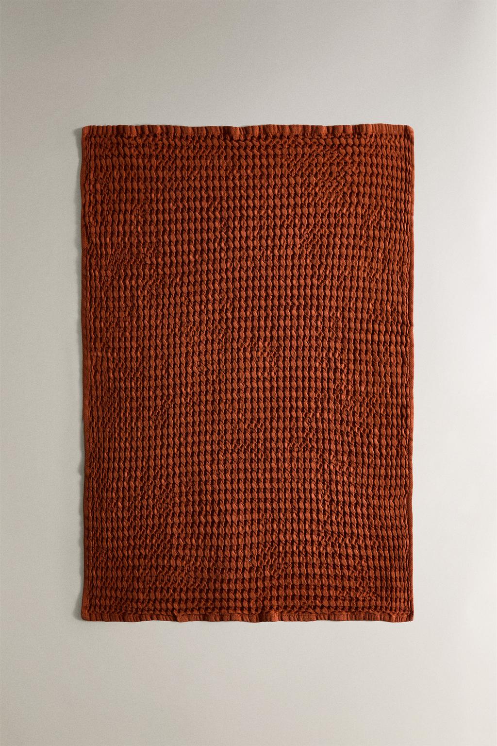 Waffle-knit cotton tea towel x collagerie