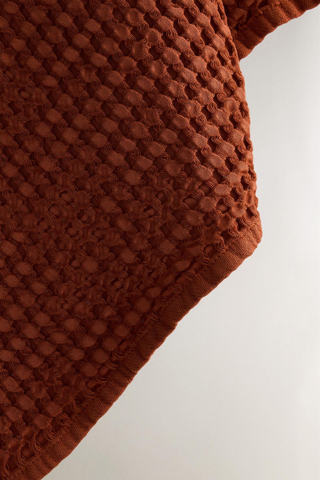 Waffle-knit cotton tea towel x collagerie