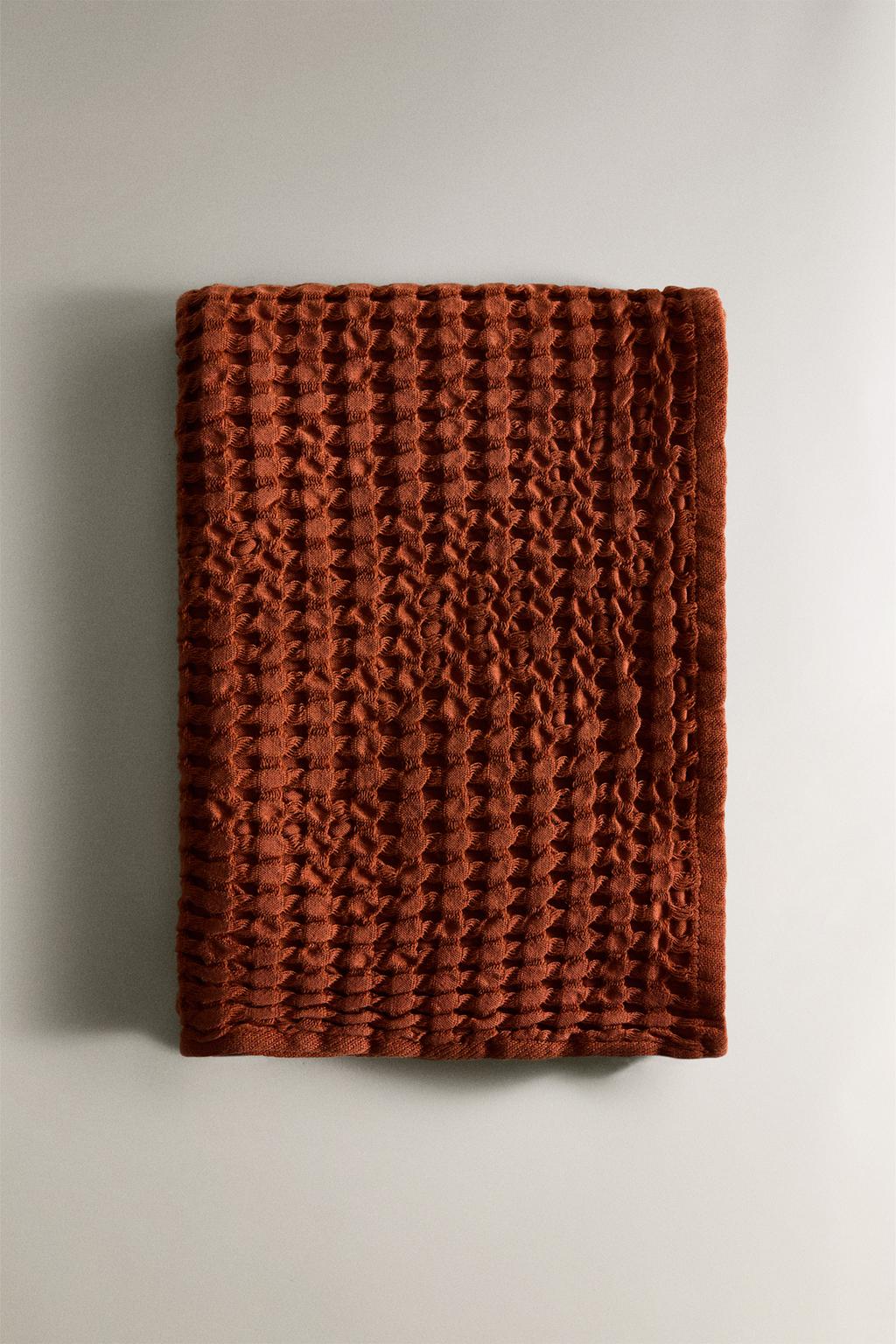 Waffle-knit cotton tea towel x collagerie