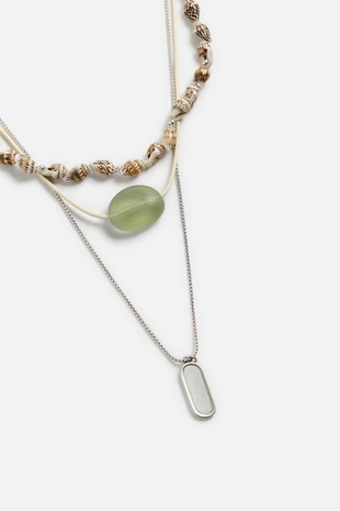 Купить Zara Набор из 3 комбинированных ожерелий