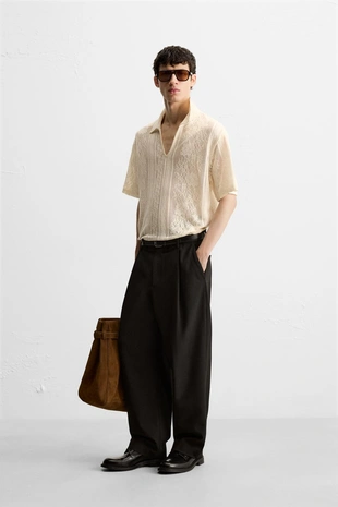 Жаккардовое поло с узором- Заказать в России