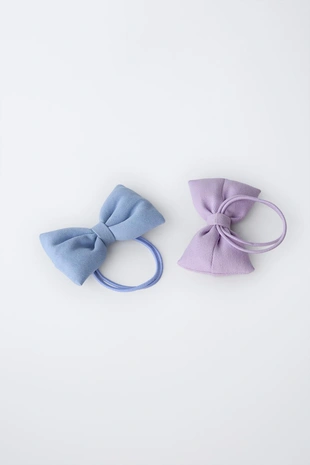 Набор из 2 стеганых резинок для волос с бантом- Заказать в России