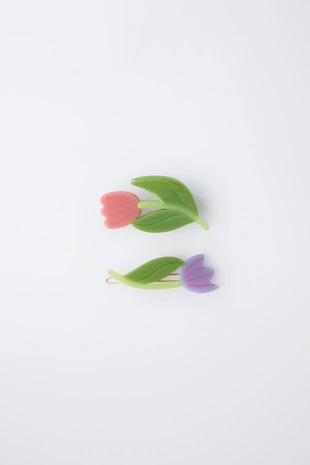Набор из двух заколок для волос «тюльпан»- Заказать в России
