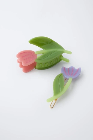 Набор из двух заколок для волос «тюльпан»- Заказать в России