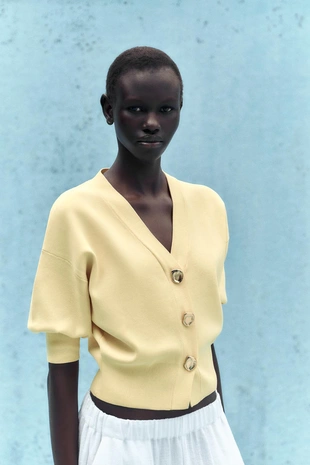 Кардиган с рукавами три четверти- Заказать в России