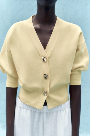 Кардиган с рукавами три четверти- Заказать в России