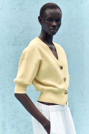 Кардиган с рукавами три четверти- Заказать в России