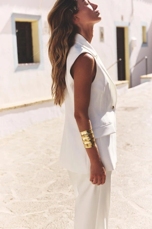 Длинный жилет на одной пуговице- Заказать в России