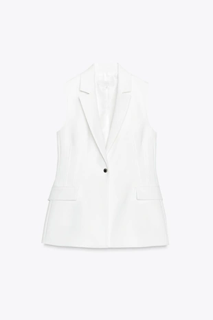 Длинный жилет на одной пуговице- Заказать в России