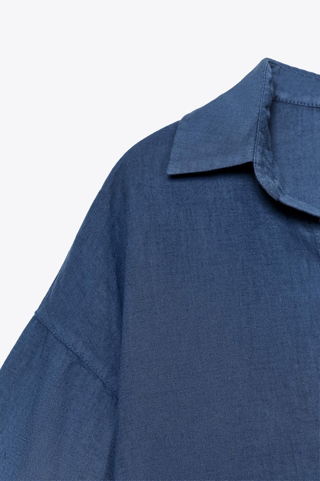 РУБАШКА ИЗ ЛЬНЯНОЙ ТКАНИ — ZW COLLECTION