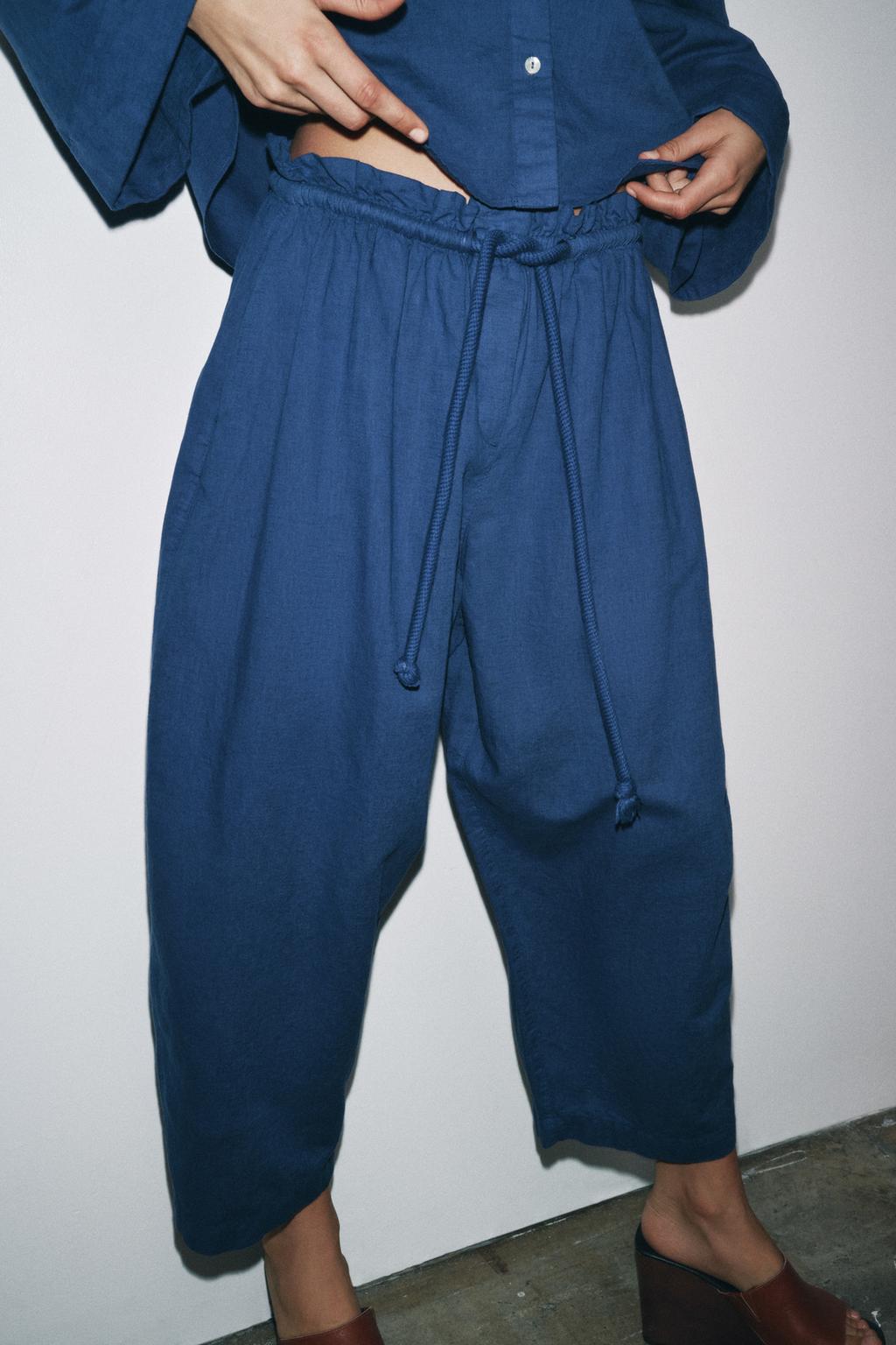БРЮКИ ИЗ ЛЬНЯНОЙ ТКАНИ — ZW COLLECTION