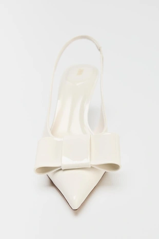 Лакированные туфли-мюли с бантом- Заказать в России