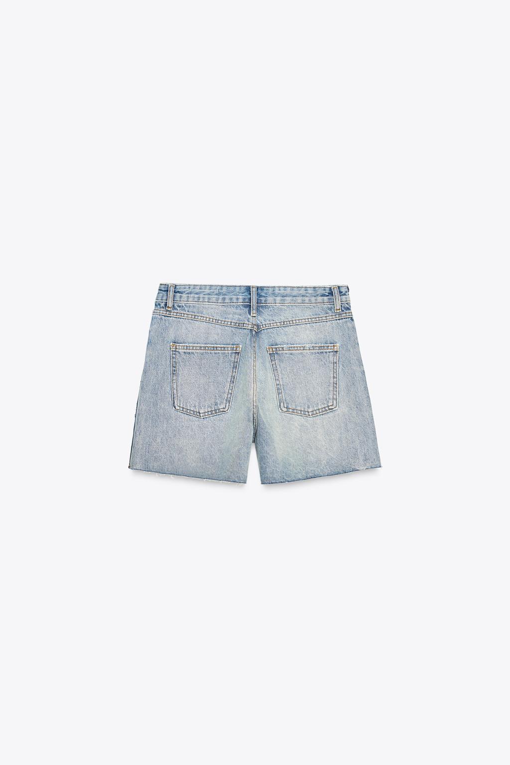 ДЖИНСОВЫЕ ШОРТЫ СО СРЕДНЕЙ ПОСАДКОЙ — ZW COLLECTION