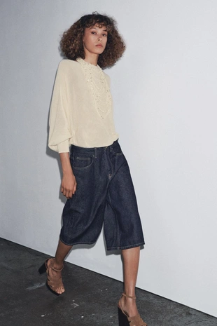 Длинные джинсовые шорты-бермуды — ZW COLLECTION- Заказать в России