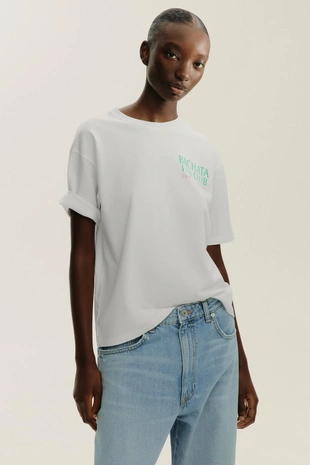 Футболка с принтом и текстом- Заказать в России