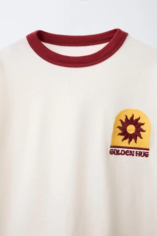 Футболка с контрастной вышивкой- Заказать в России