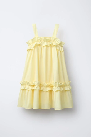 Платье из поплина с воланами- Заказать в России