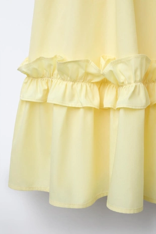 Платье из поплина с воланами- Заказать в России