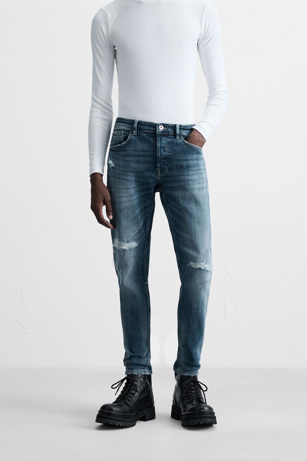 ДЖИНСЫ SKINNY FIT С РАЗРЕЗАМИ