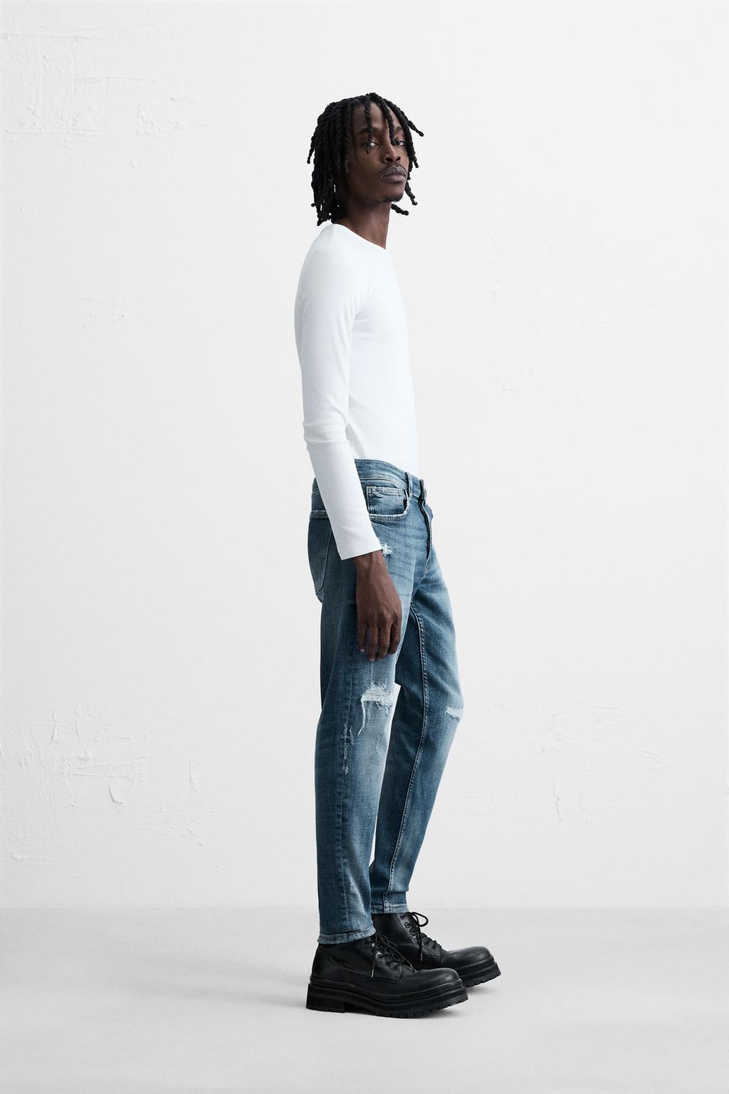 ДЖИНСЫ SKINNY FIT С РАЗРЕЗАМИ