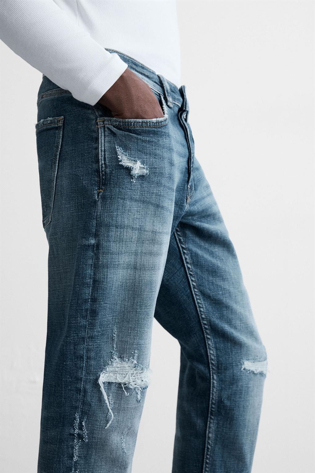 ДЖИНСЫ SKINNY FIT С РАЗРЕЗАМИ