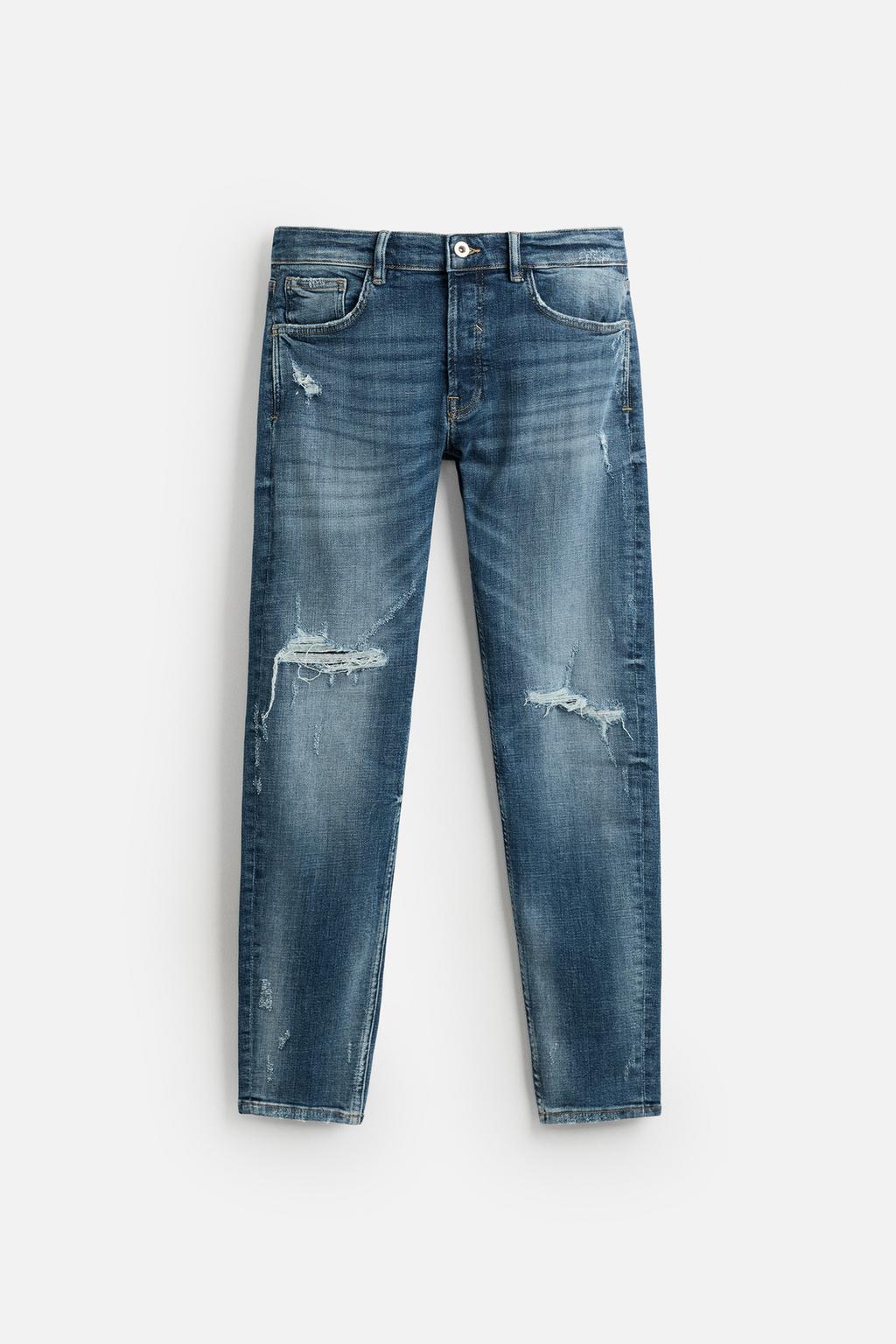 ДЖИНСЫ SKINNY FIT С РАЗРЕЗАМИ